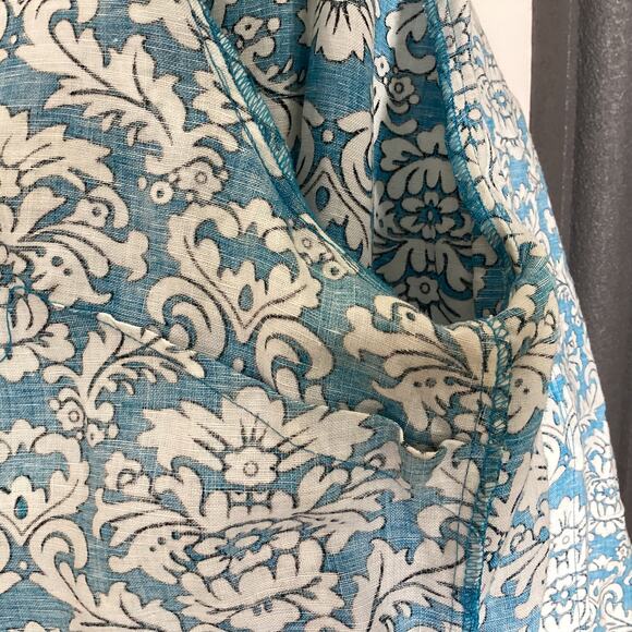 Vintage Tweeds Linen 3/4 Sleeve Tunic Top 1X Shoulder Pads Button Front V Neck - Picture 15 of 15